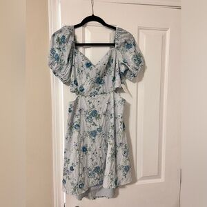 Blue floral dress